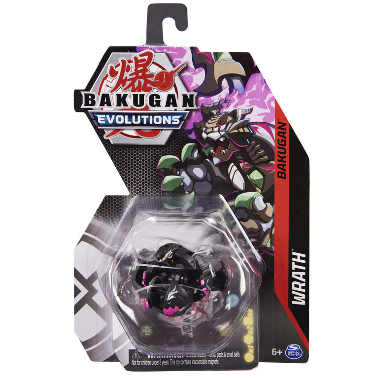 Bakugan Evolutions, Wrath, 2-inch Tall Collectible Action Figure and Trading Card