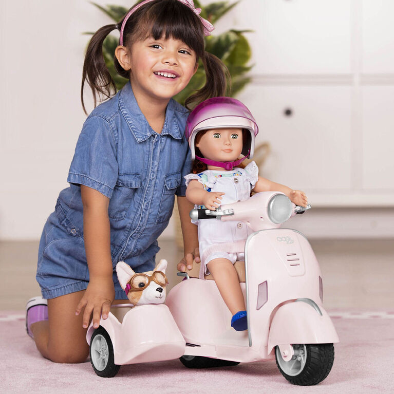 Our Generation, OG Ride Along Scooter with Side Car for 18-inch Dolls