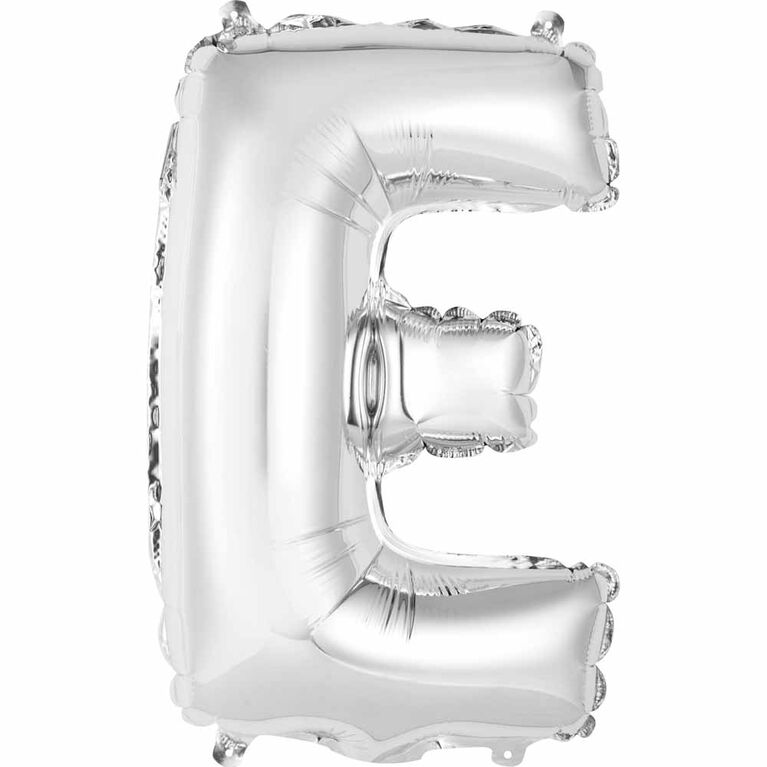 14" Silver Letter Balloons - E