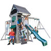 KidKraft River Canyon Wooden Swing Set / Playset with Slide, Glider and Monkey Bars