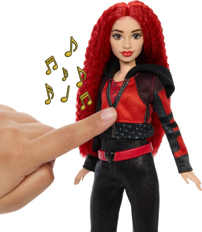 Disney Descendants: The Rise of Red Poupée Red chantante, avec vêtements et accessoires inspirés du film, chante " Seeing Red "