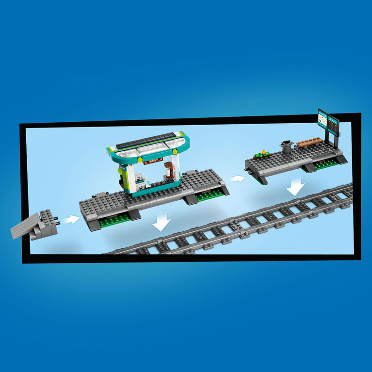 LEGO City Downtown Streetcar and Station Vehicle Toy Playset, Gift for Toy Train, 60423