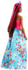 Poupée Barbie Royale Dreamtopia de 30 cm aux Cheveux Bruns avec Mèche Rose