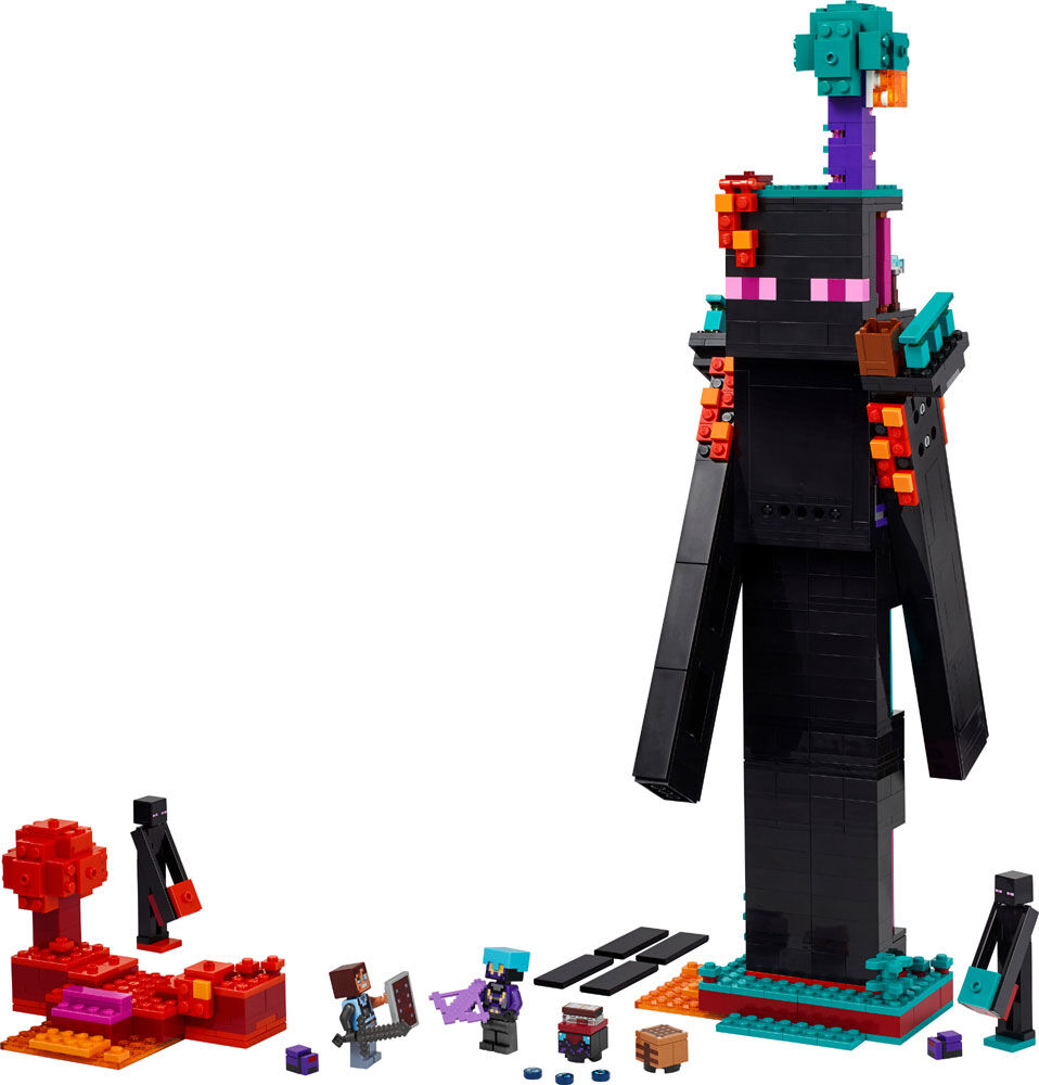 LEGO Minecraft The Enderman Tower Building Toy for Boys, Girls, and Gamers Ages 9+ - 21279