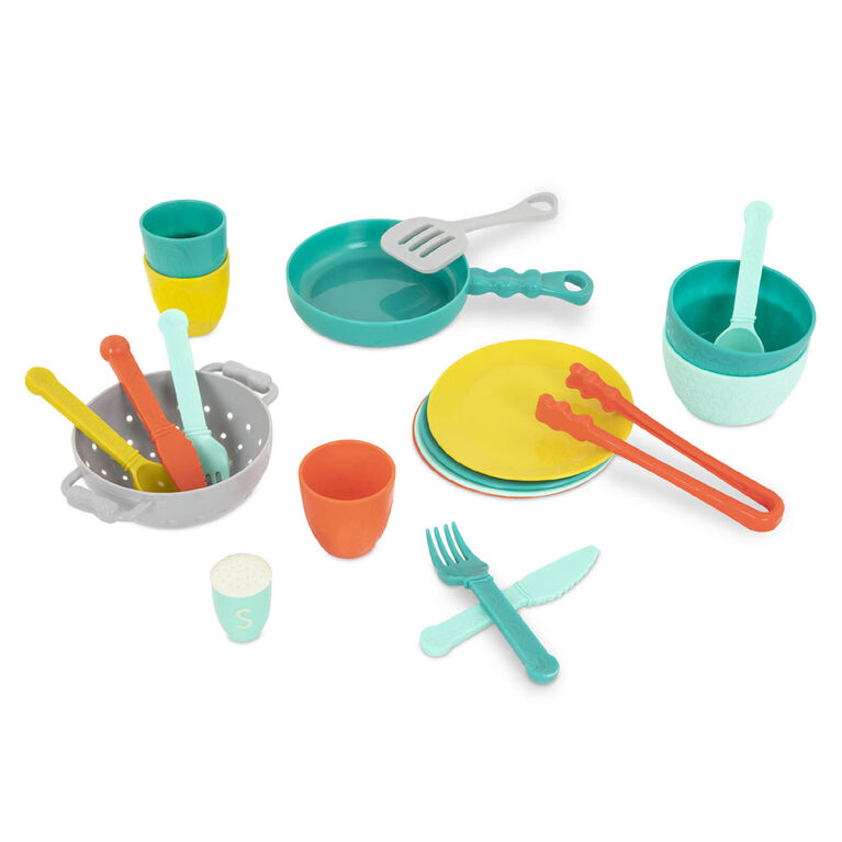 B. toys Mini Chef Kitchen Set Toy Cooking Accessories