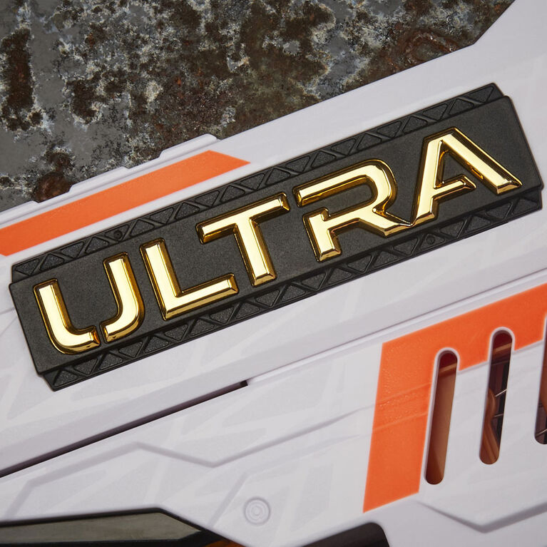 Nerf Ultra - Blaster Five, chargeur intégré 4 fléchettes, 4 fléchettes Nerf Ultra, rangement pour fléchettes, compatible uniquement avec les fléchettes Nerf Ultra