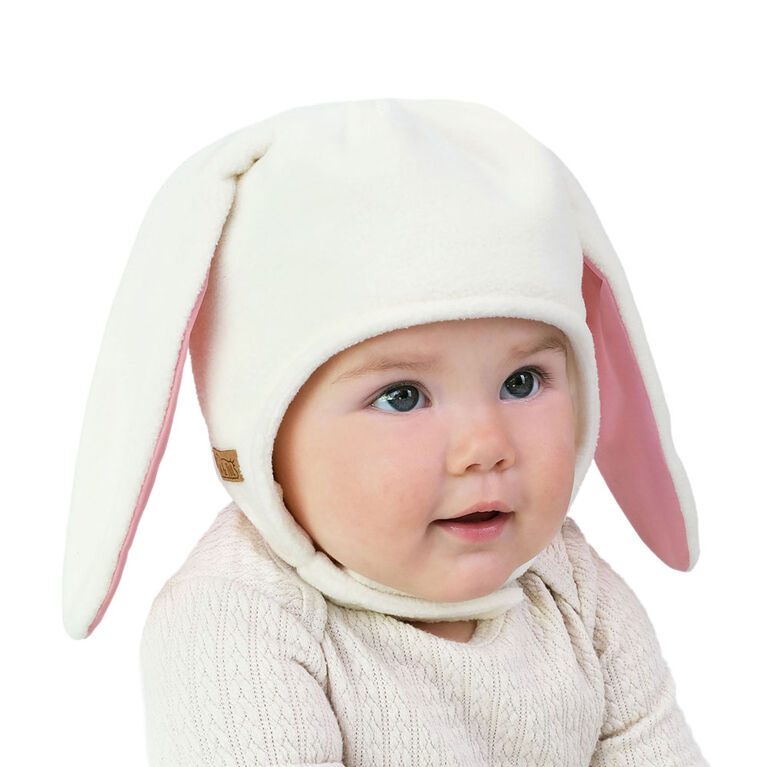 Chapeaux Animaux en Polaire pour Enfants | Lapin Crème