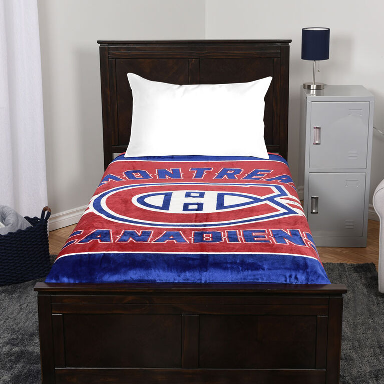 NHL Luxury Velour Blanket - Montreal Canadiens