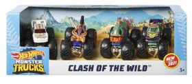 Hot Wheels Monster Trucks 4-Pack of 1:64 Scale Die-Cast Toy Trucks
