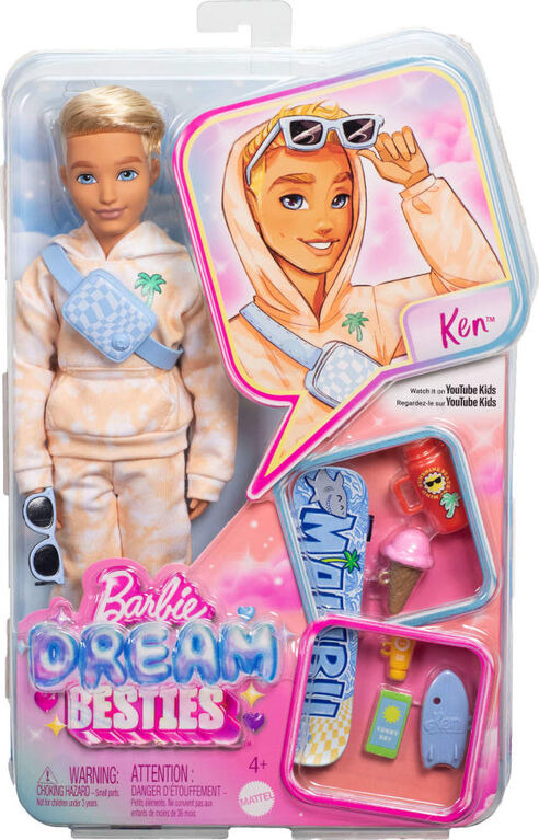 Barbie Équipe de Rêve Poupée Ken, 9 accessoires