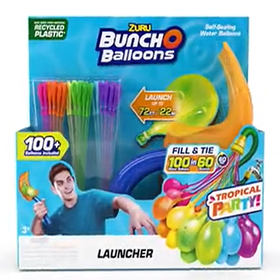 Bunch O Balloons Tropical Party with 1 Launcher and 100+ Rapid-Filling Self-Sealing Balloons by ZURU
