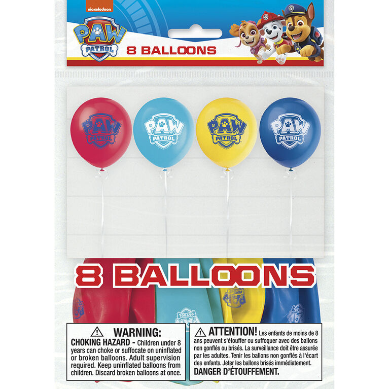 Paw Patrol 12" Ballons, 8un