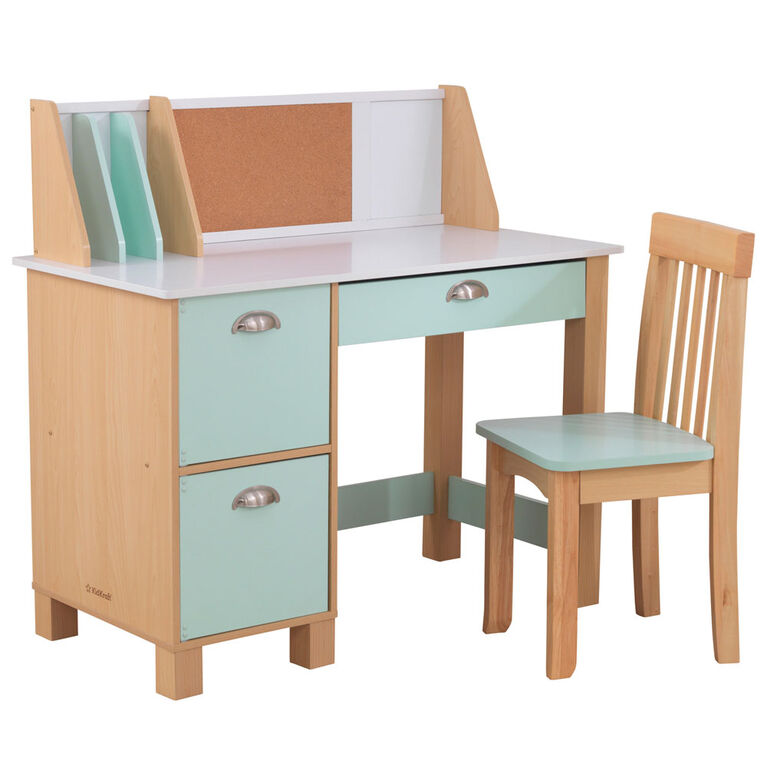 Study Desk with Chair- Mint
