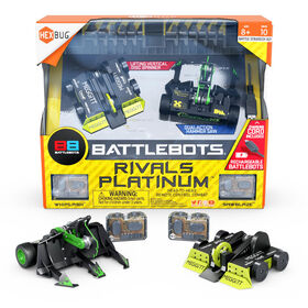 HEXBUG BattleBots Rivals Platinum (Whiplash & Sawblaze), Remote Control Robot Toys for Kids, STEM Toys, Batteries Included