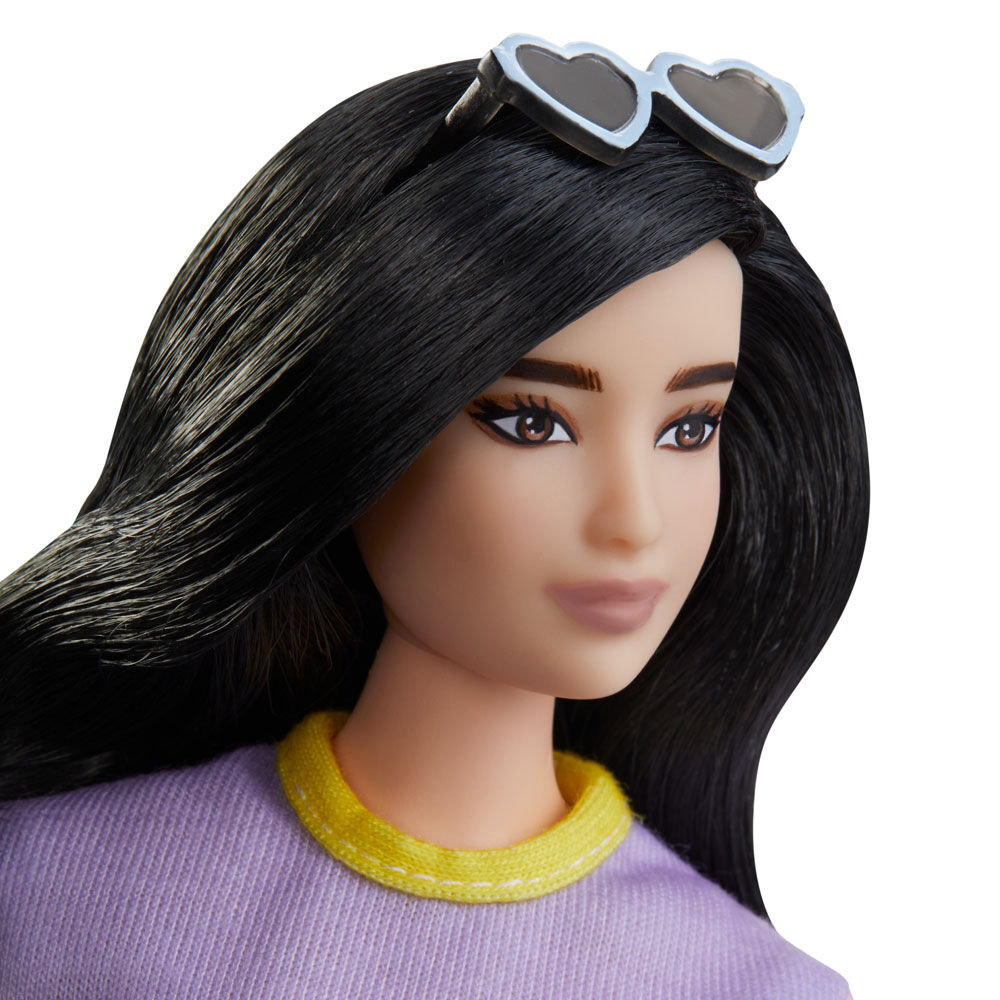 black hair barbie doll