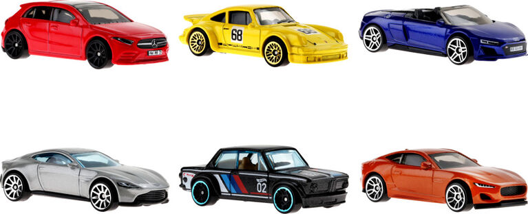 Hot Wheels Assortiment Coffrets de 6 véhicules européens