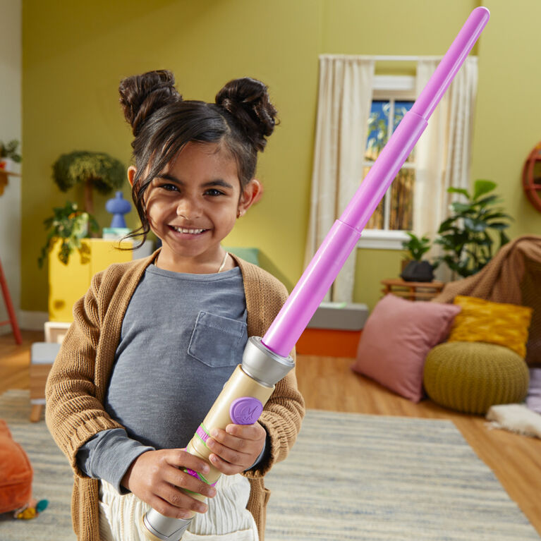Star Wars Young Jedi Adventures, Lys Solay Purple Extendable Lightsaber, Star Wars Toys for Preschoolers