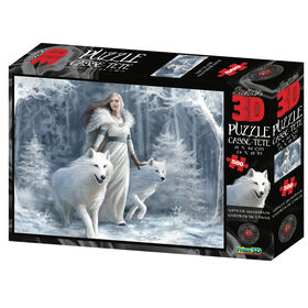 Anne Stokes - White Guardians - 500 pc Casse-t&ecirc;te Super 3D