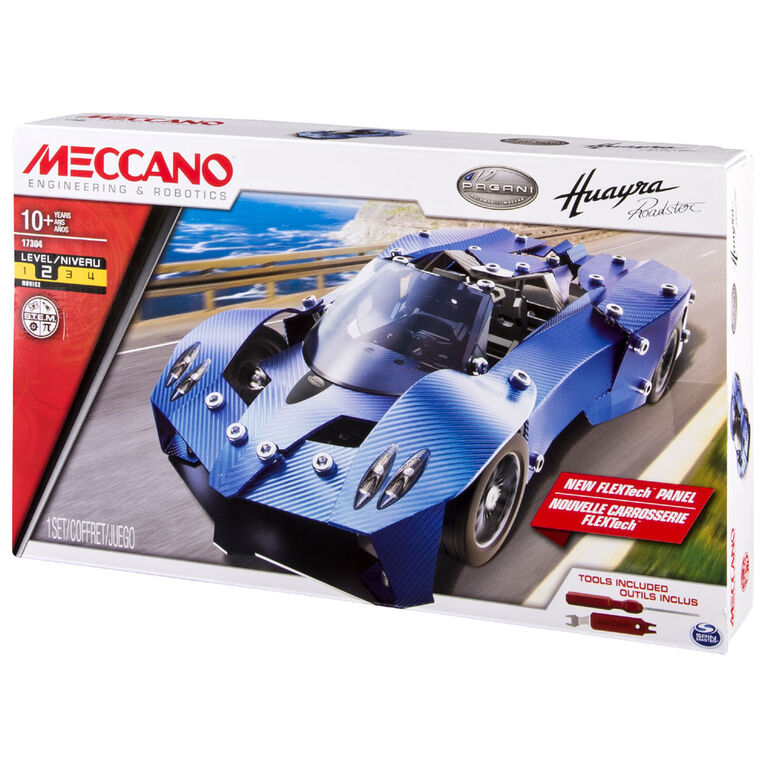 Meccano-Erector - Coffret de construction de voiture de sport Pagani Huayra Roadster