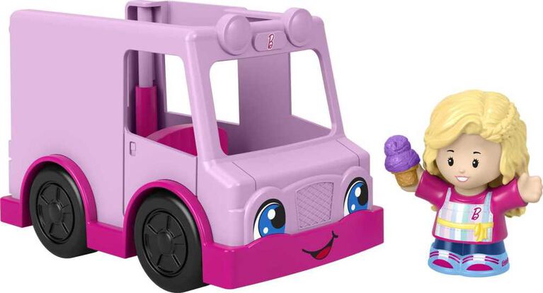Fisher-Price Little People Barbie Toy Ice Cream Truck and Figure, Toddler and Preschool Toy