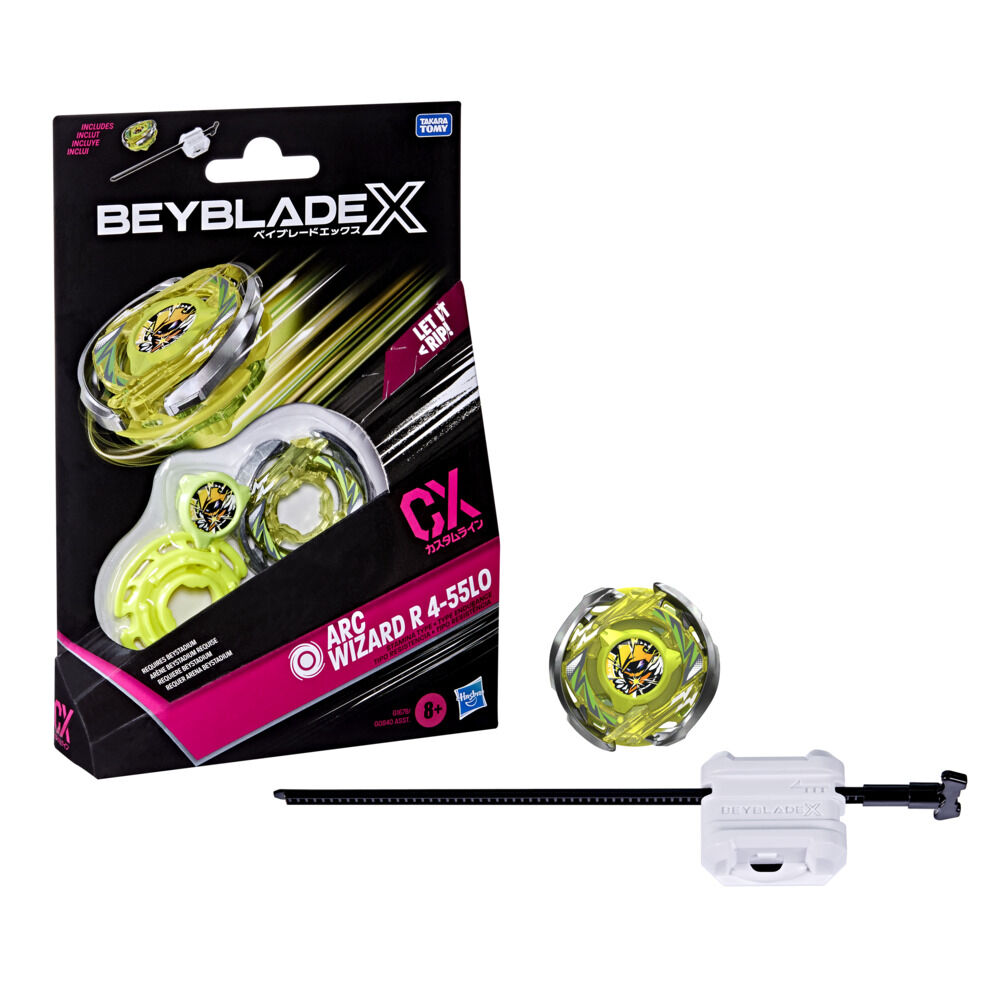 Beyblade X Arc Wizard R 4-55LO CX Starter Pack Top and Launcher
