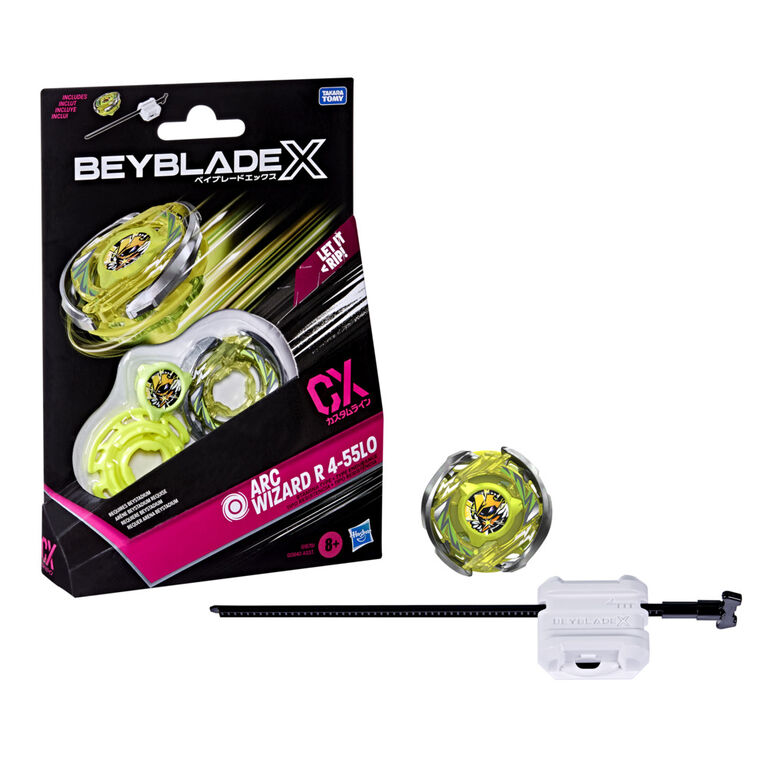 Beyblade X Arc Wizard R 4-55LO CX Starter Pack Top and Launcher