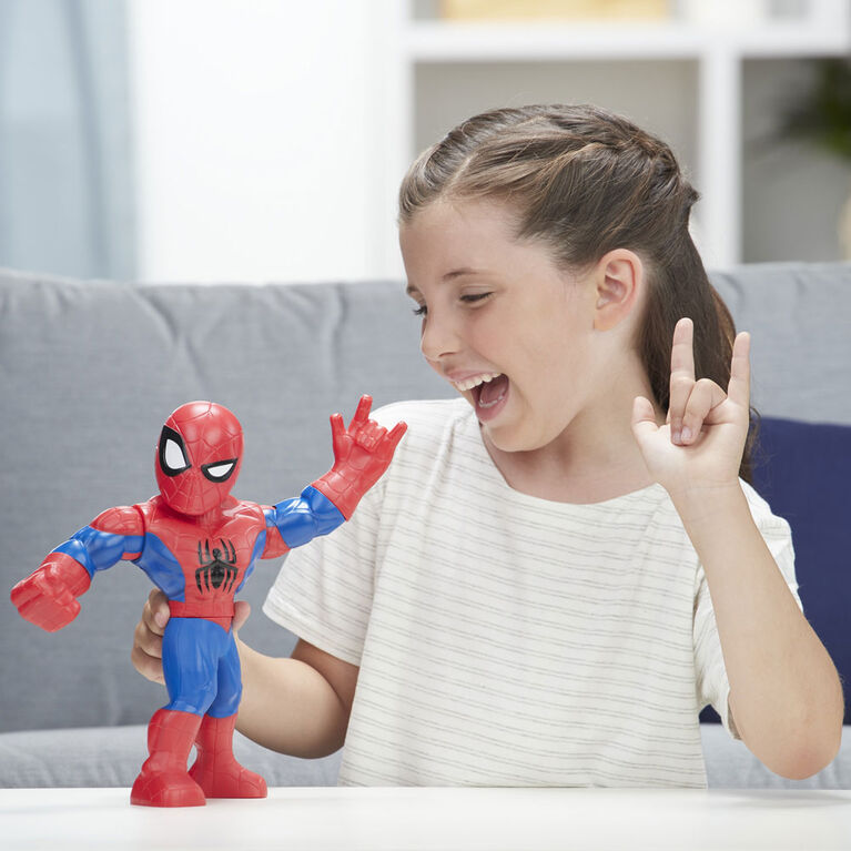 Playskool Heroes Marvel Super Hero Adventures Mega Mighties - Figurine Spider-Man de 25 cm