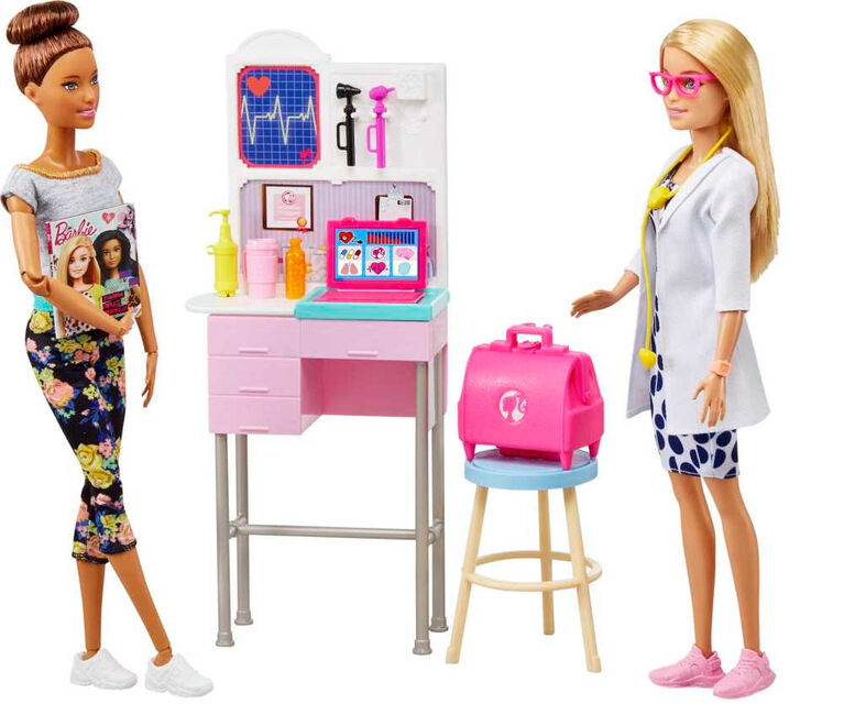 Barbie - Coffret poupée Barbie Docteur blonde et + de 20 accessoires
