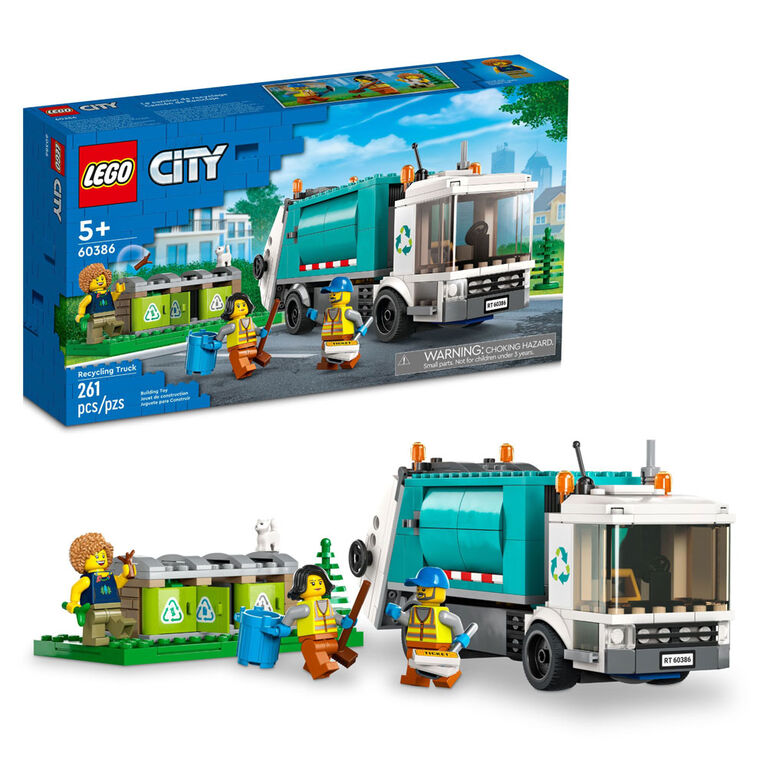 LEGO City Recycling Truck 60386 Building Toy Set (261 Pieces)