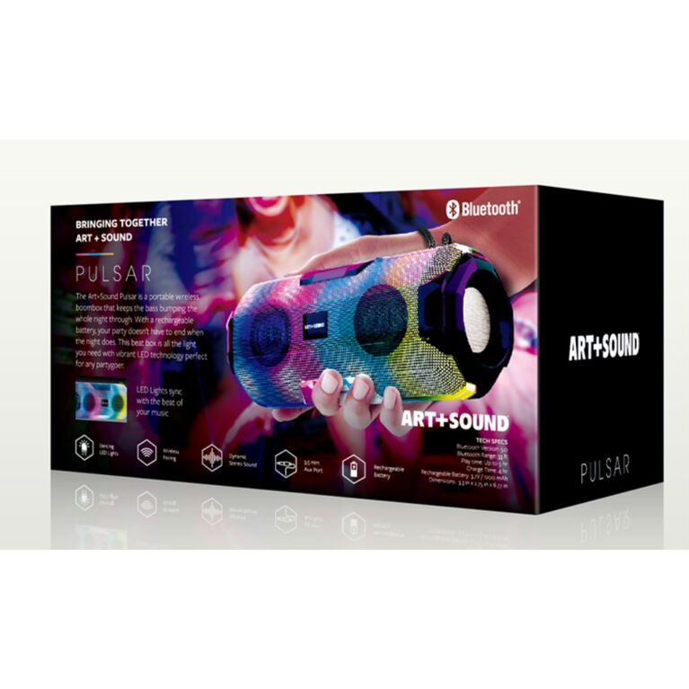 Art+Sound Pulsar Wireless LED Boombox - English Edition