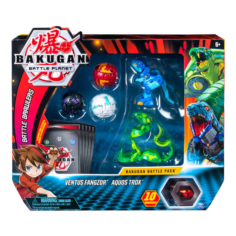 Bakugan, Battle Pack 5-Pack, Ventus Fangzor and Aquos Trox
