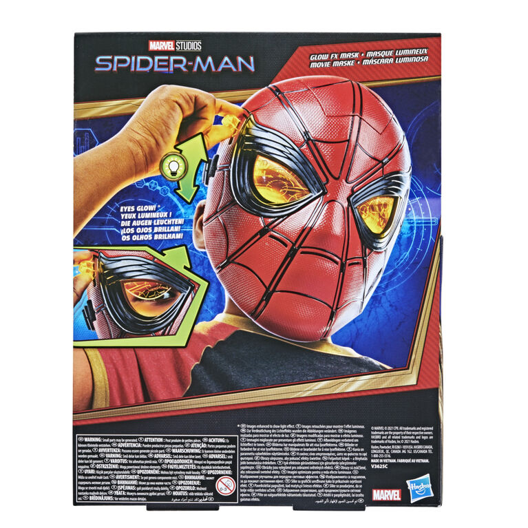 Marvel Spider-Man Glow FX Mask Electronic Wearable Toy With Light-Up Moving Eyes For Role Play