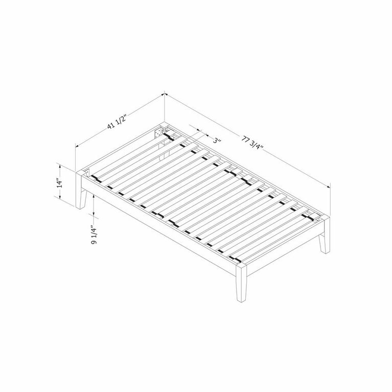 Vito Base de lit Simple Blanc solide