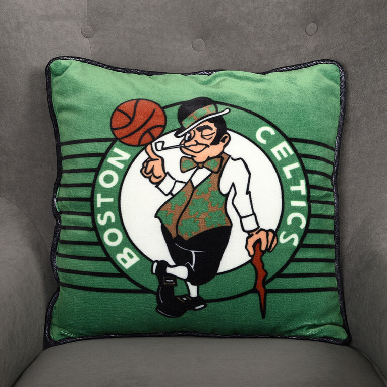 Coussin décoratif des Celtics de Boston de la NBA, 18 po x 18 po