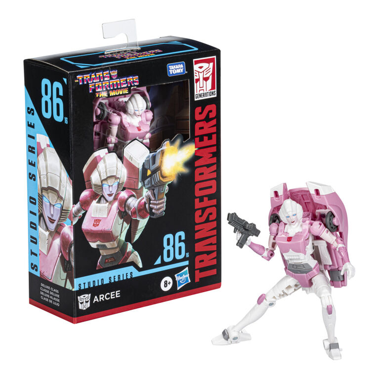 Transformers Toys Studio Series 86-16 Deluxe Class The Transformers: The Movie Arcee Action Figure, 4.5-inch