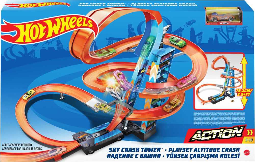 Hot Wheels Sky Crash Tower Track Set | Toys R Us Canada
