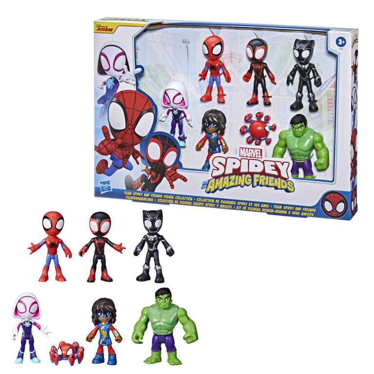 Marvel Spidey and His Amazing Friends, Collection de figurines Spidey et ses  amis - Notre exclusivité