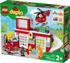 LEGO DUPLO La caserne de pompiers et l'hélicoptère de secours 10970 Jeu de construction (117 pièces)