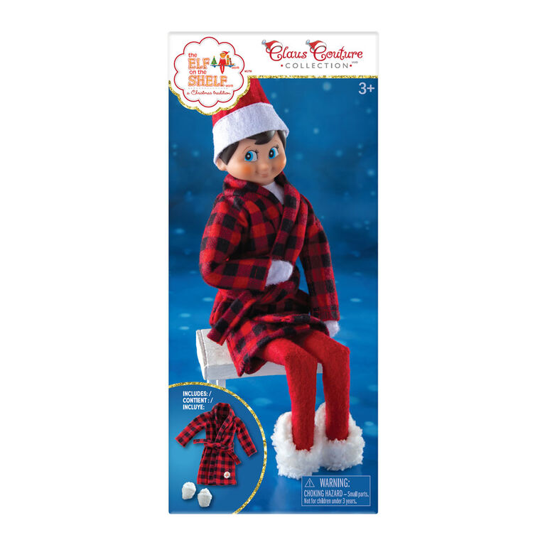 Elf on the Shelf -Robe de chambre et pantoufles de camp Clause Couture