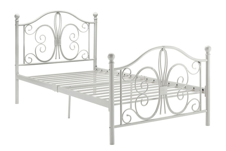 DHP - Bombay Twin Metal Bed, White