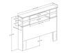 Cosmos Bookcase Headboard with Storage- Black Onyx and Charcoal
