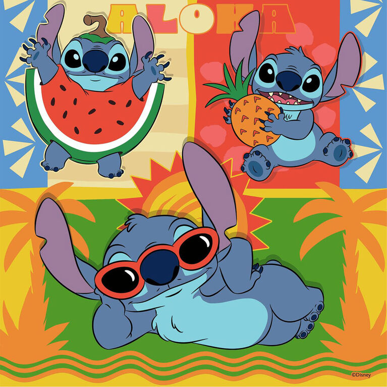 Casse-tête Ravensburger Disney Stitch 3 x 49 pcs