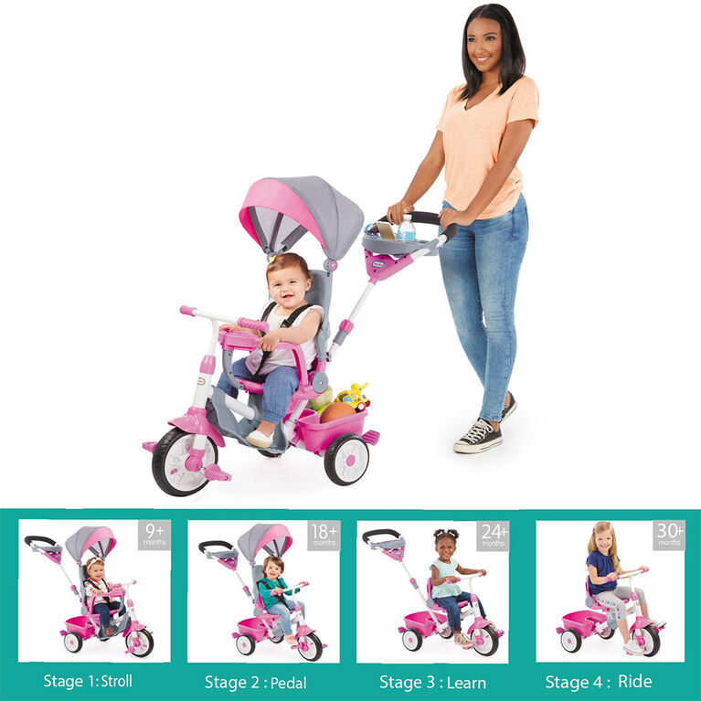 Tricycle Perfect Fit 4 en 1, rose Little Tikes