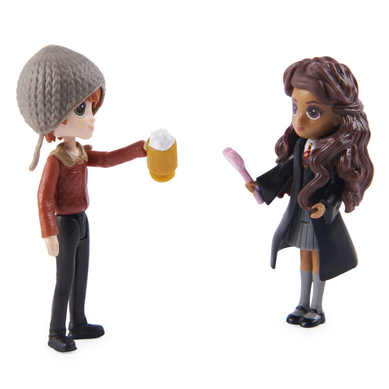 Wizarding World Harry Potter, Magical Minis, Coffret de figurines Ron Weasley et Parvati Patil avec 2 accessoires