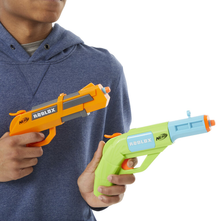 Nerf Roblox Jailbreak: Armory, Includes 2 Hammer-Action Blasters, 10 Nerf Elite Darts