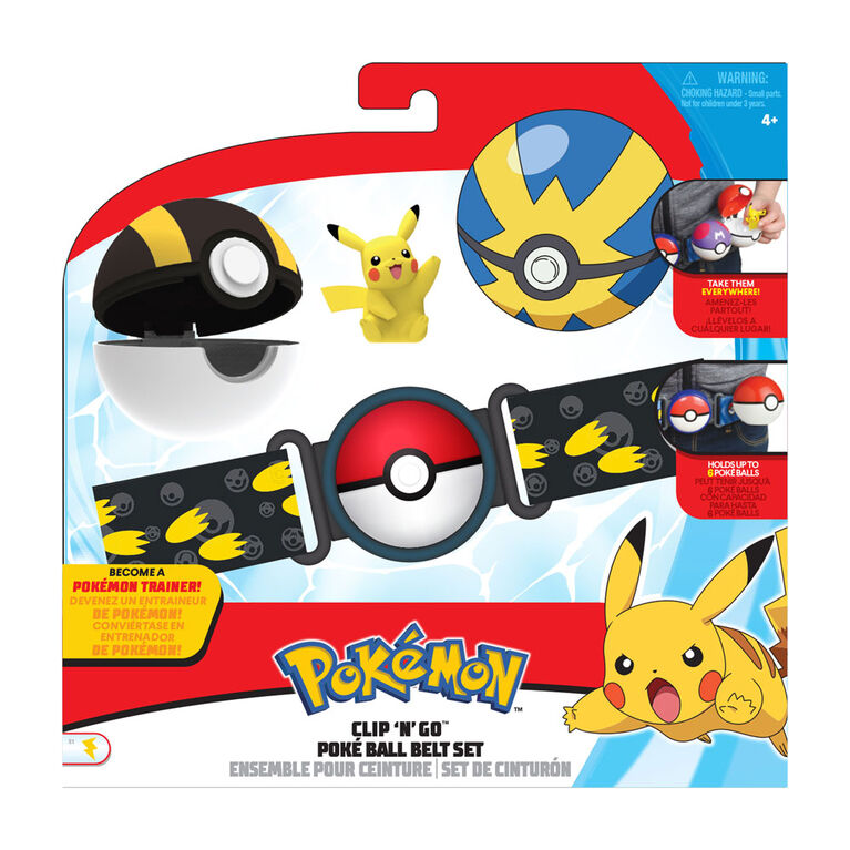 Pokémon Clip 'N' Go Poké Ball Belt Set - Ultra Ball, Quick Ball, and 2" Pikachu #6