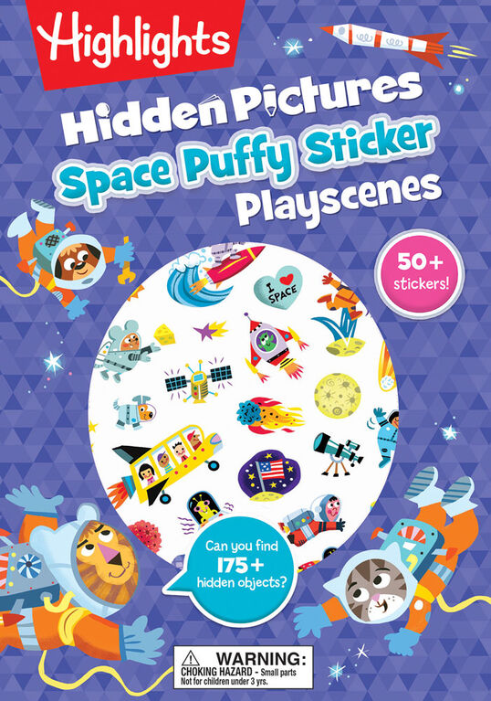 Space Hidden Pictures Puffy Sticker Playscenes - Édition anglaise