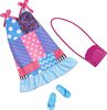 Barbie Fashion Pack, Doll Clothes, Calico Dress, Purse, Sandals