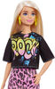 Barbie Fashionistas Doll with Long Blonde Hair Wearing "Rock" Graphic T-Shirt