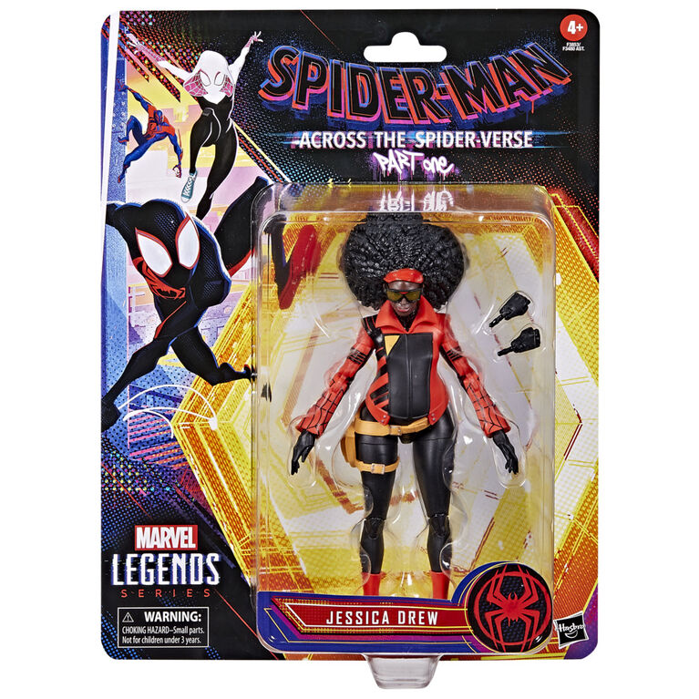 Marvel Legends Series, Spider-Man: Across the Spider-Verse (Partie 1), figurine Jessica Drew de 15 cm, 2 accessoires